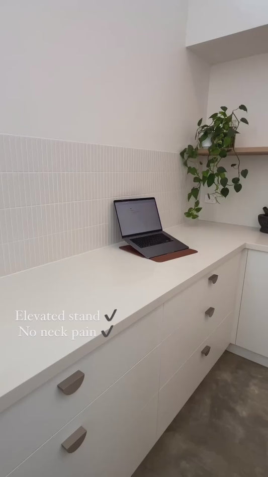 laptop sleeve being used, stand, magnetic closure, padded wrist rest 
